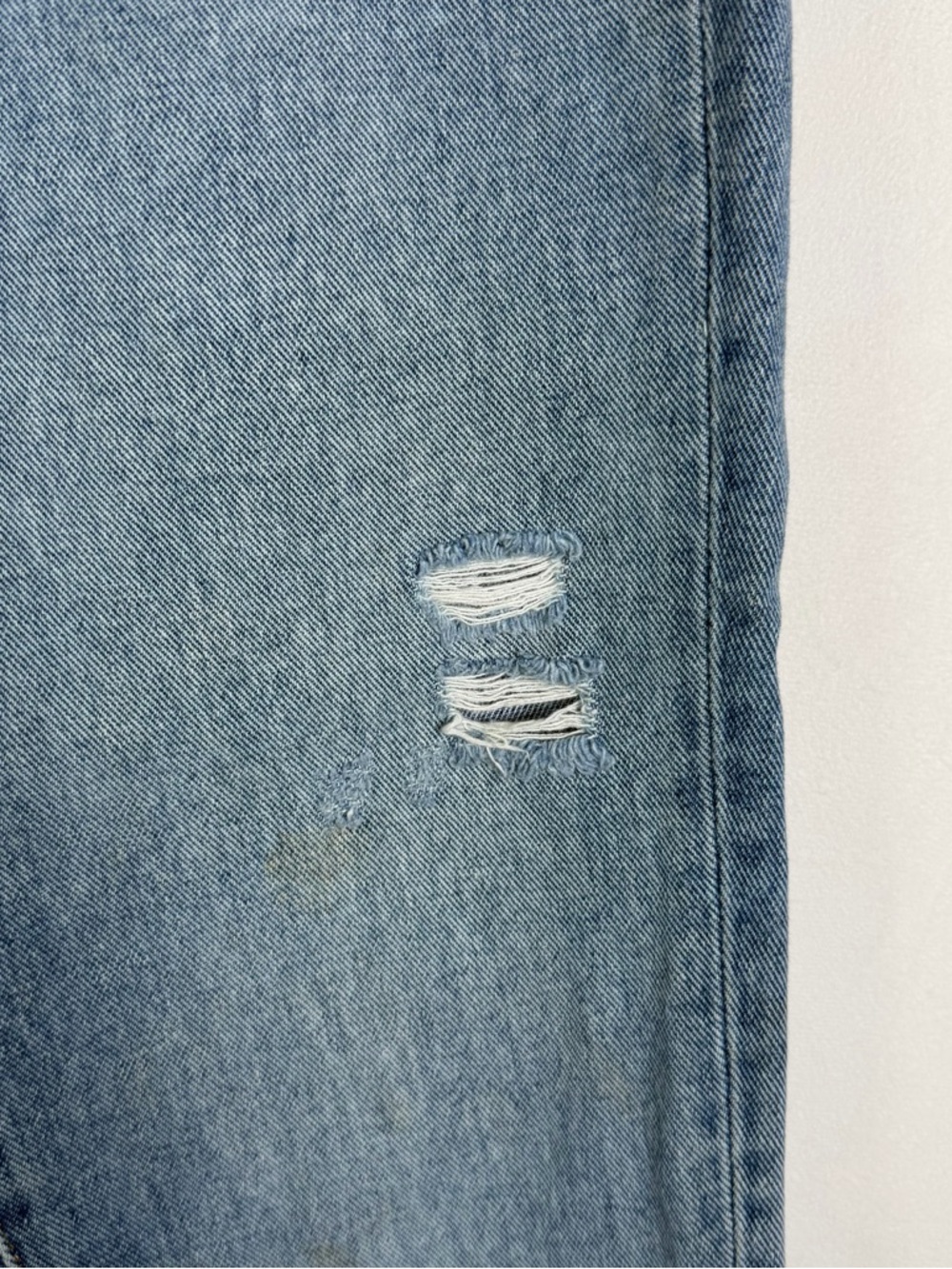 VERVET Women’s Distressed Straight Leg Jeans 25” Raw Hem High Rise Light Wash - Picture 5 of 9